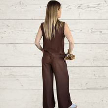 Cargar imagen en el visor de la galería, Conjunto Gillette y Pantalón, color Chocolate

