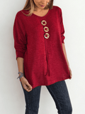 Polera Tres botones, color Burdeo