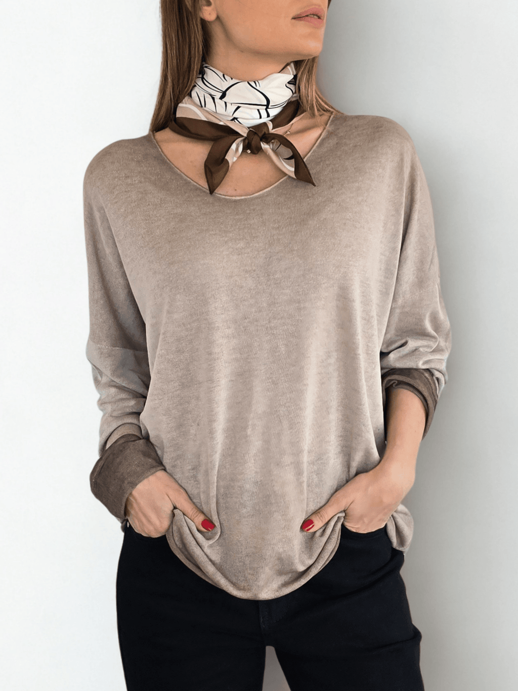 Sweater Italiano Delgado, color Taupe