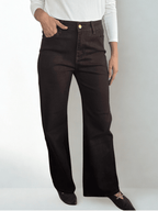 Pantalón de Gabardina, color Chocolate