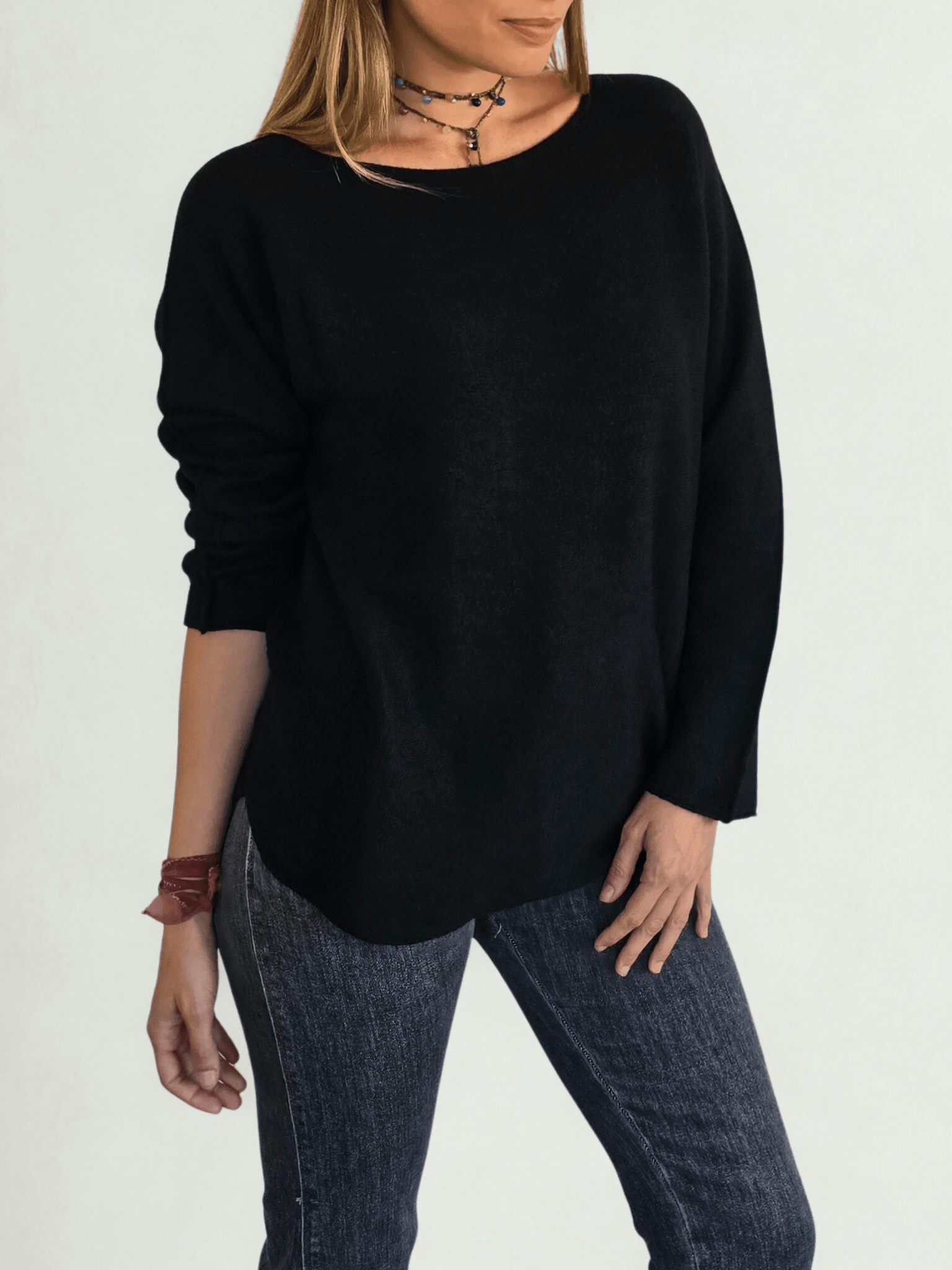 Sweater Italiano básico, color Negro