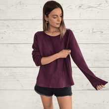 Cargar imagen en el visor de la galería, Sweater Italiano básico , color Vino
