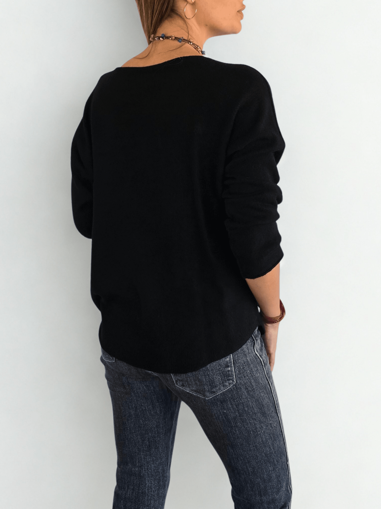 Sweater Italiano básico, color Negro