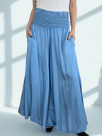 Pantalón Palazzo Italiano Tencel, color Celeste
