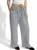 Pantalón Italiano Rayado, color Azul con Blanco