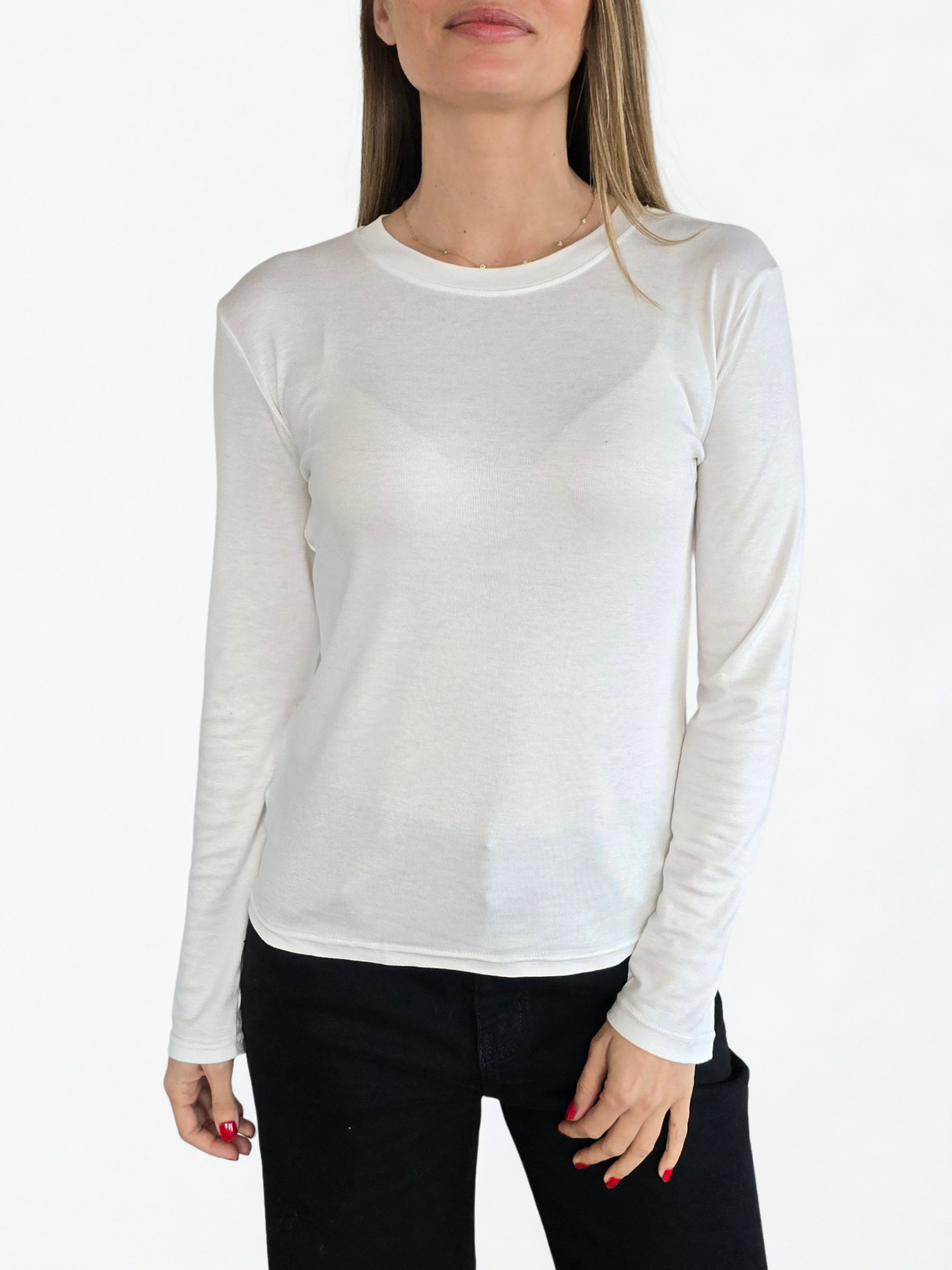 Polera Básica, color Blanco