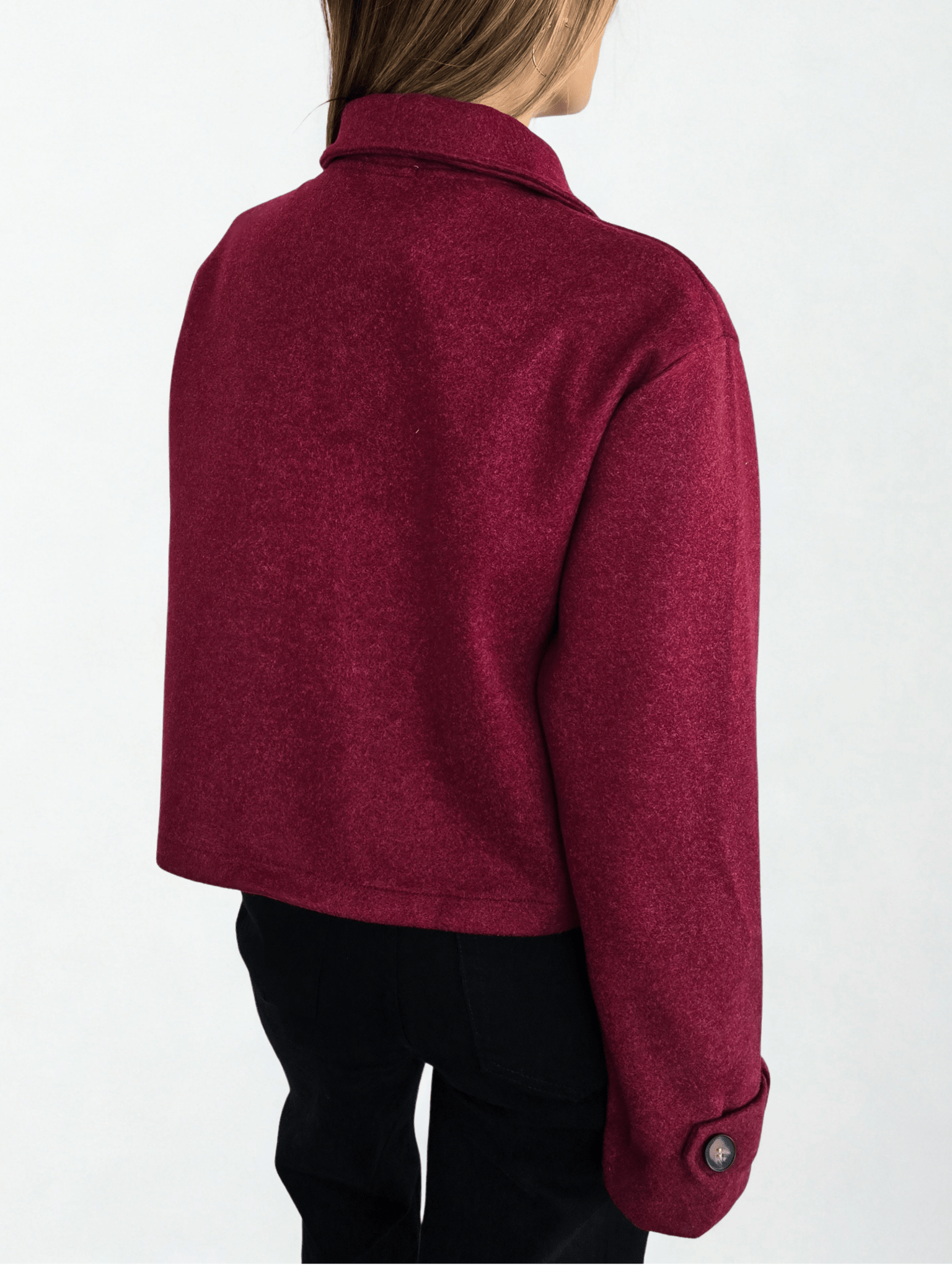 Chaqueta de Paño, color Burdeo