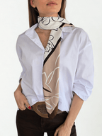 Pañuelo Estampado, Orilla Chocolate