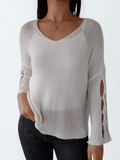 Sweater Italiano con adornos en las mangas, color blanco