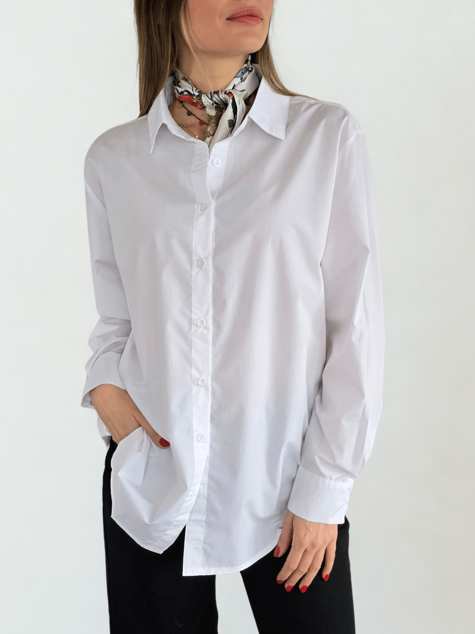Blusa Básica, color Blanco