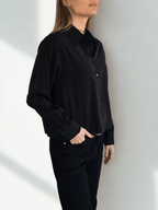 Blusa Básica Corta, color Negro