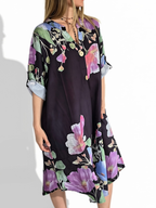 Vestido Estampado, fondo Negro