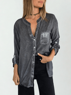 Blusa Teñida, color Gris