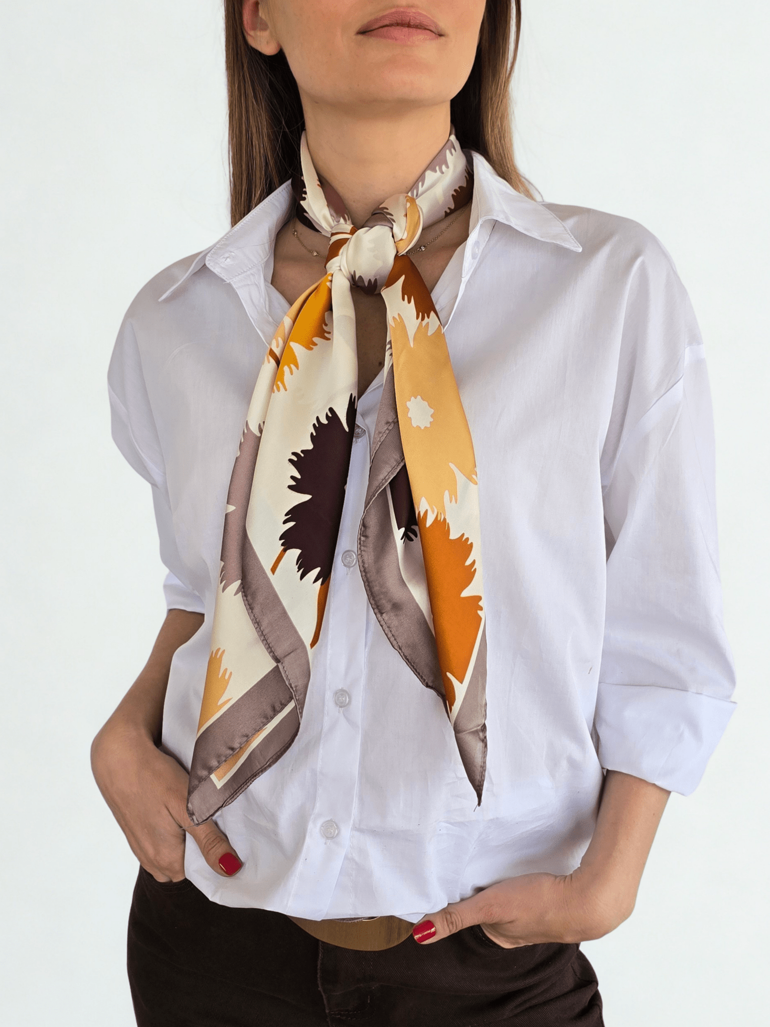 Pañuelo Estampado, Orilla Taupe