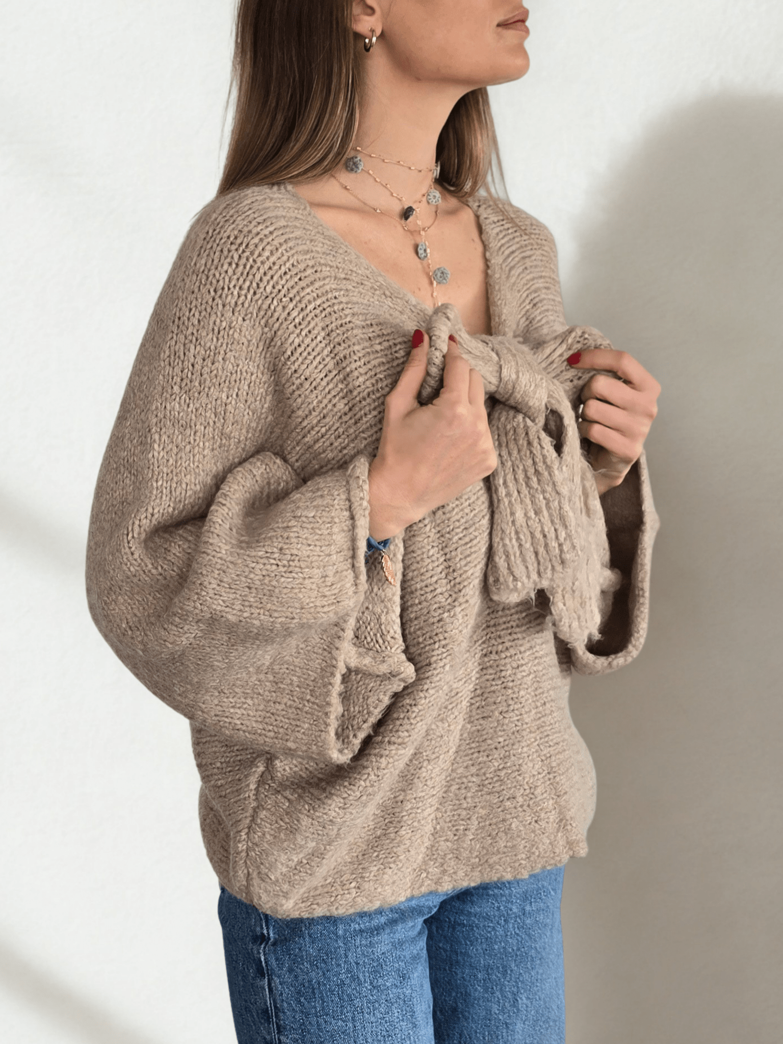 Sweater Italiano Lazo, color Beige