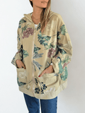 Chaqueta de Jeans Estampada, fondo Mostaza