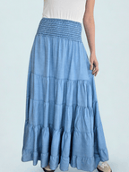 Pollera Italiana Jeans, color Celeste