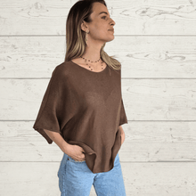 Cargar imagen en el visor de la galería, Sweater Italiano básico, color Chocolate
