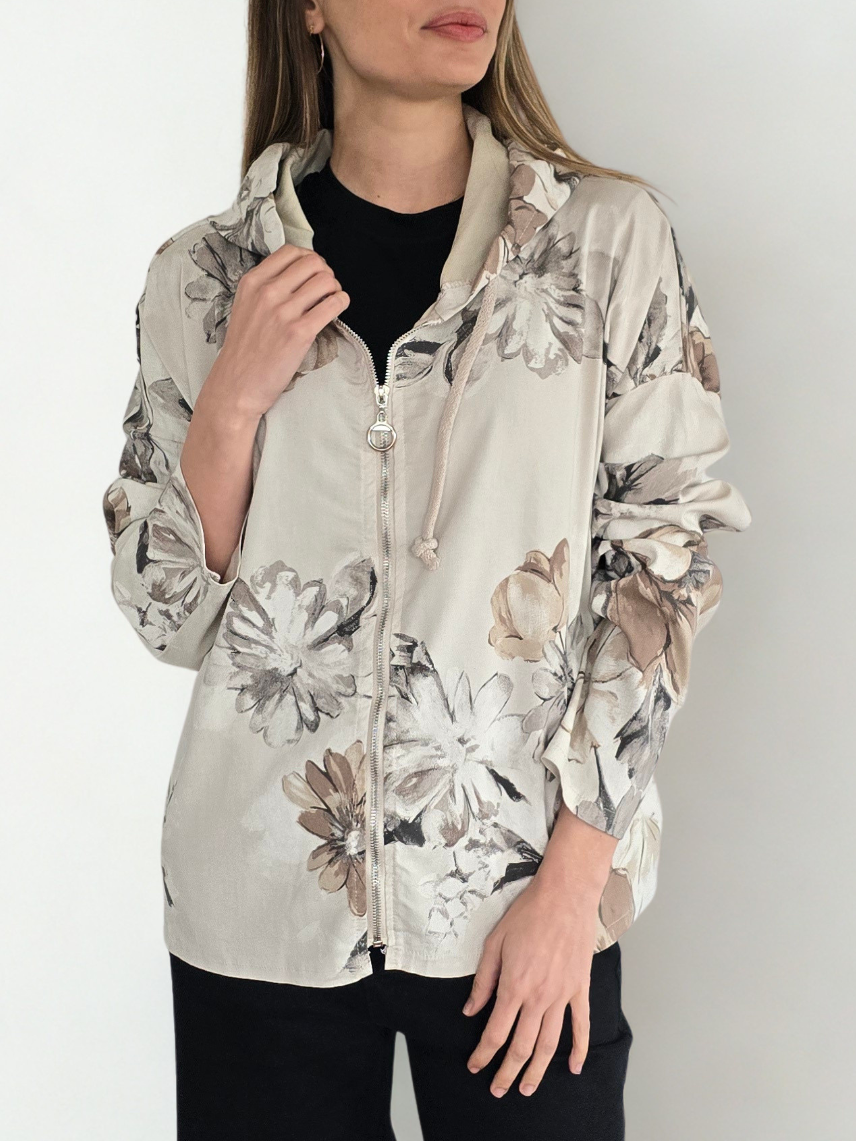 Chaqueta Italiana Estampada, fondo Beige