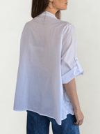 Blusa Bordada escote en V, color Blanco