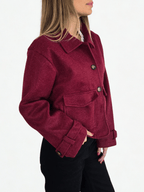 Chaqueta de Paño, color Burdeo