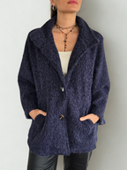 Chaqueta Bouclé, color Azul