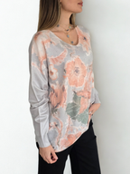 Sweater Estampado, fondo Gris Claro