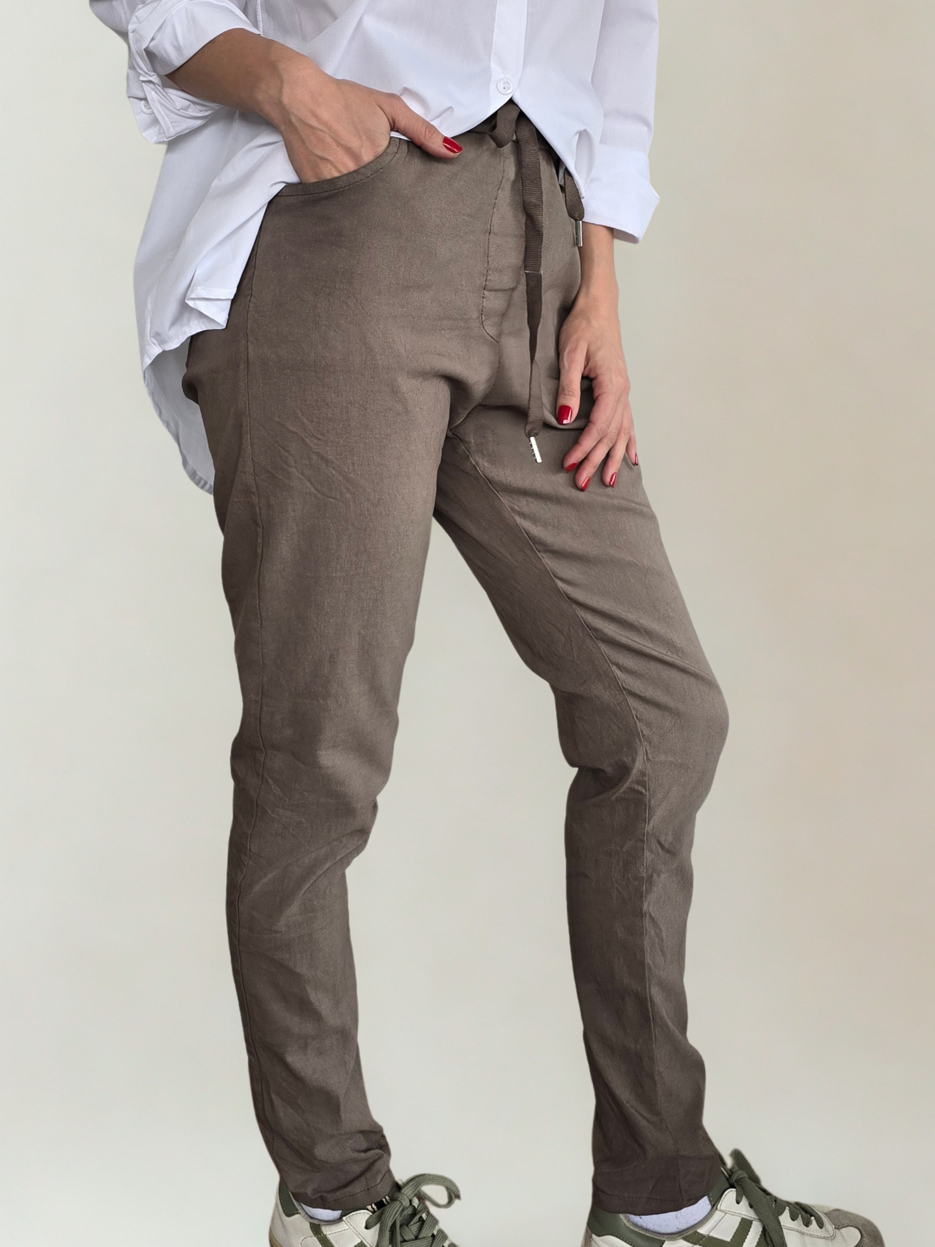 Pantalón Jooger Italiano, color Taupe