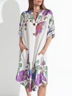 Vestido Estampado, fondo Blanco
