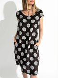 Vestido Italiano Lunares, fondo Chocolate