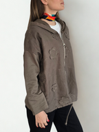 Chaqueta Italiana Bordad, color Chocolate