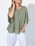 Sweater Italiano Manga 3/4, color Verde