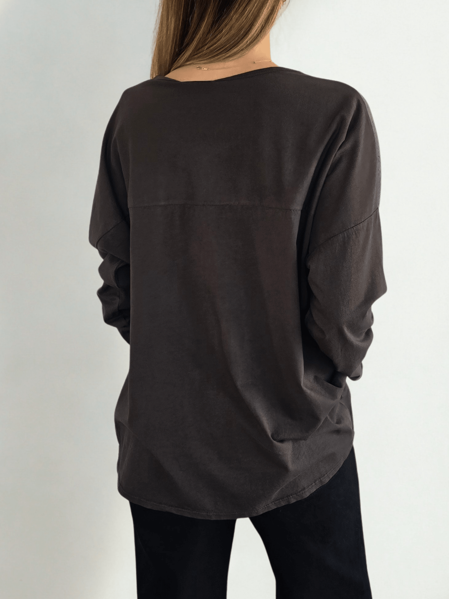 Blusa Italiana Bordada, color Chocolate