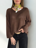 Sweater Italiano Básico, color Chocolate