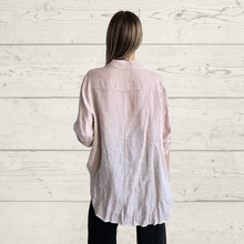 Cargar imagen en el visor de la galería, Blusa 100% lino Italiano, color Rosado
