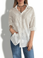 Blusa Bordada, color Blanco
