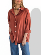 Blusa Tencel, color Terracota
