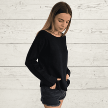 Cargar imagen en el visor de la galería, Sweater Italiano básico, color Negro
