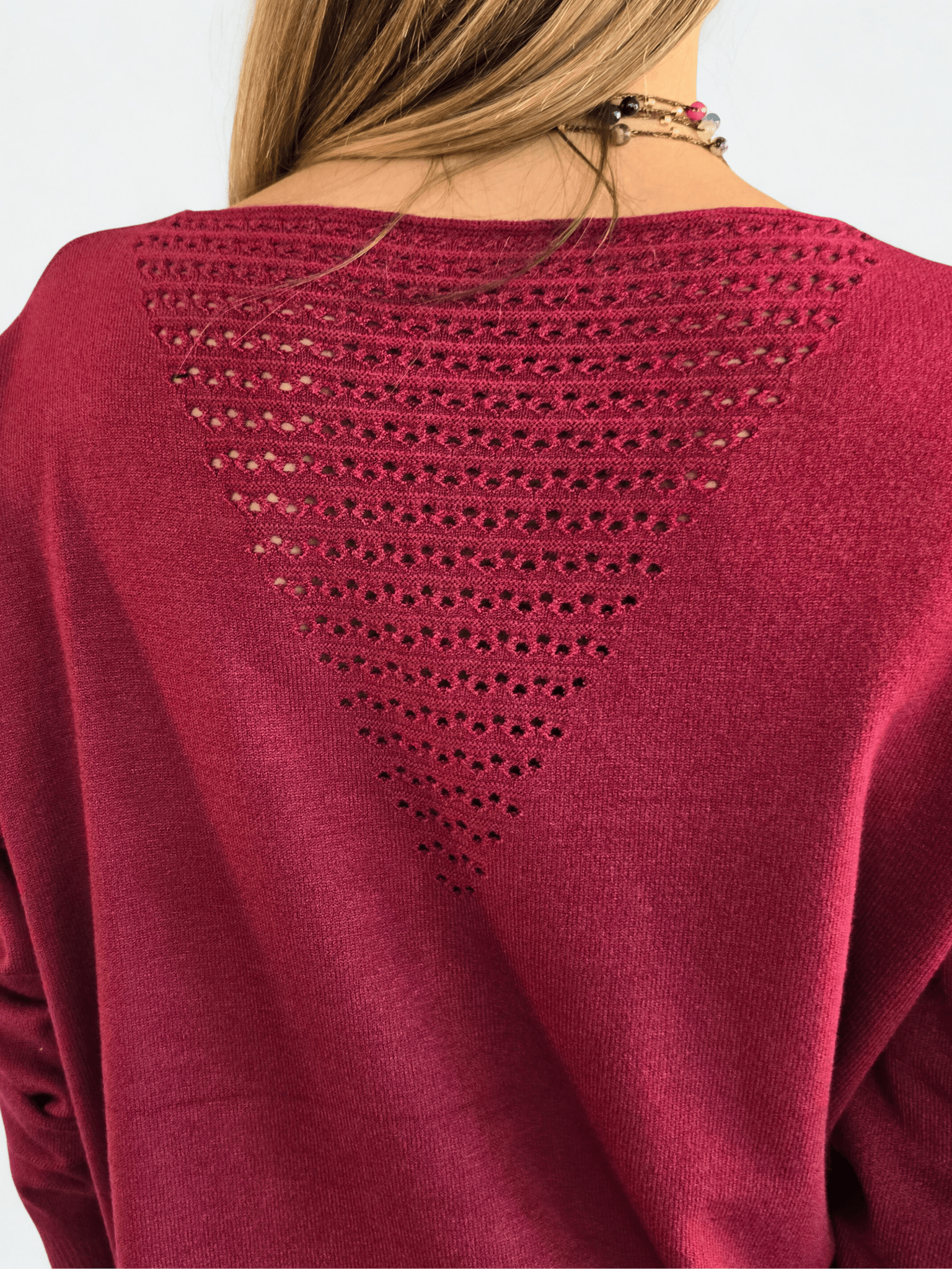 Sweater Flor, color Burdeo