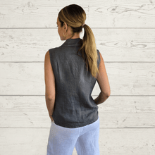 Cargar imagen en el visor de la galería, Chaqueta Blazer 100% Lino Italiano, color Gris
