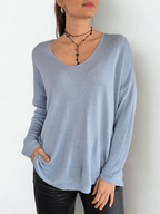Sweater Italiano ancho, color Celeste