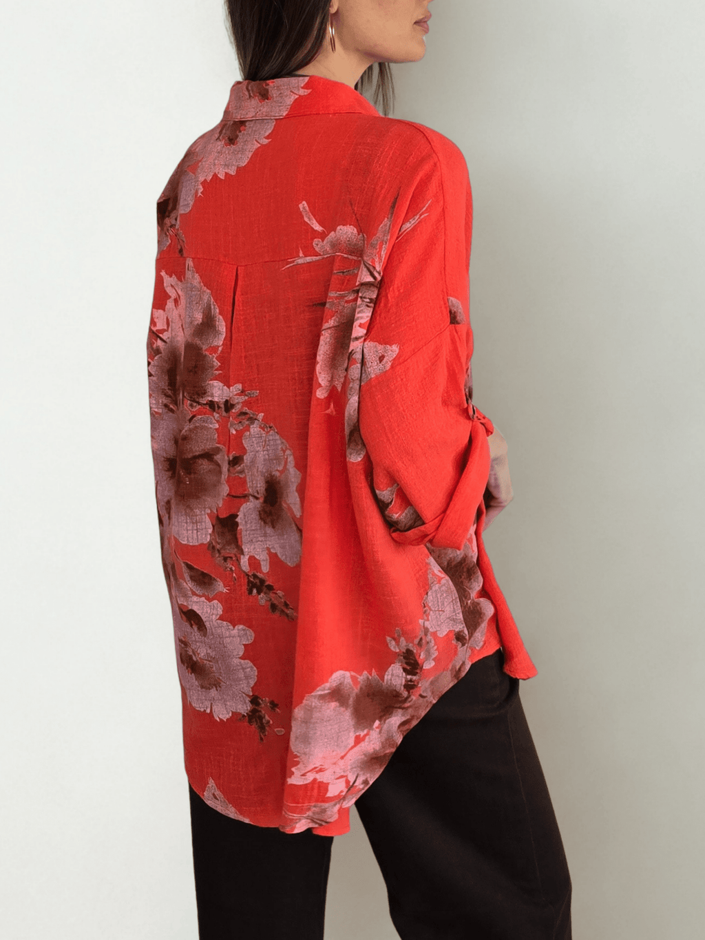 Blusa Estampada, fondo Coral