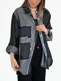 Blusa Jeans, color Gris