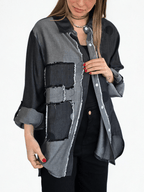 Blusa Jeans, color Gris
