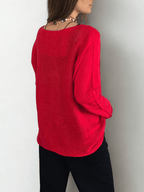 Sweater Italiano de Hilo, color Rojo