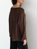 Sweater Italiano Básico, color Chocolate