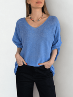 Sweater Italiano de Hilo, color Jacinto