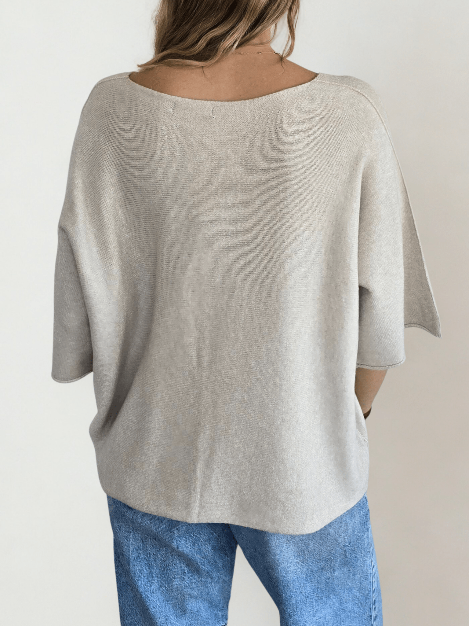 Sweater Italiano Manga 3/4, color Beige