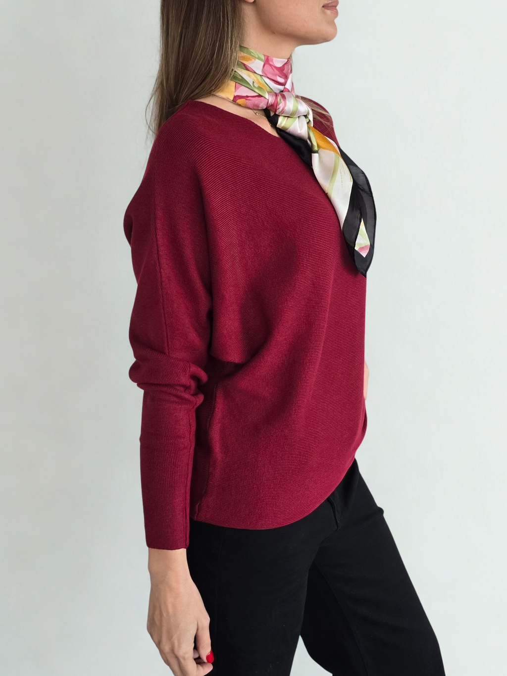 Sweater Murciélago, color Burdeo