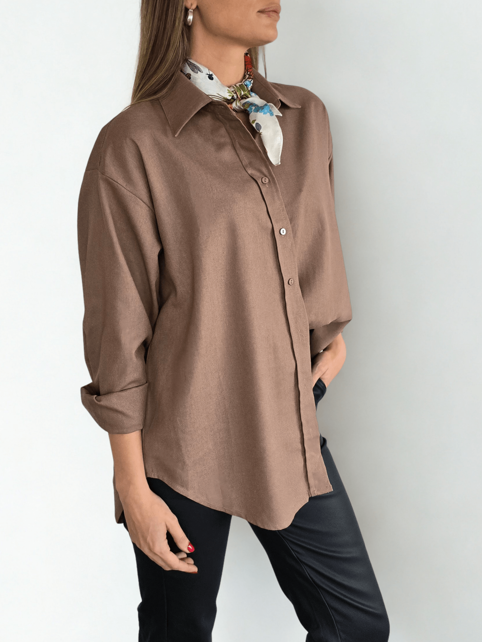 Blusa Básica, color Chocolate